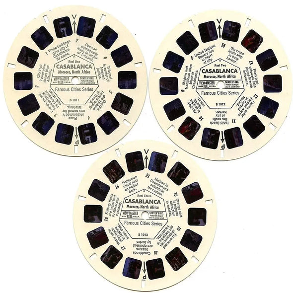 Casablanca - Moracco, North Africa - View-Master 3 Reel Packet - 1970s Views - vintage (PKT-B101-S6A) Packet 3Dstereo 