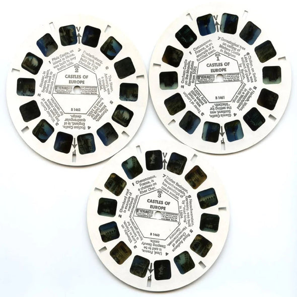 Castles of Europe - View-Master - 3 Reel Packet - 1970s views - vintage - (PKT-B146-V1A) Packet 3dstereo 