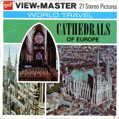 Cathedrals of Europe - View-Master 3 Reel Packet - 1970s Views - Vintage - (ECO-B147-G3A) 3Dstereo 