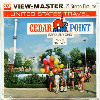 Cedar Point Sandusky, Ohio No.2 - View-Master 3 Reel Packet - 1970s - vintage - (PKT-A604-G5mint) Packet 3dstereo 