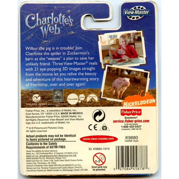 Charlottes Web - View-Master - 3 Reels on Card - New 3dstereo 