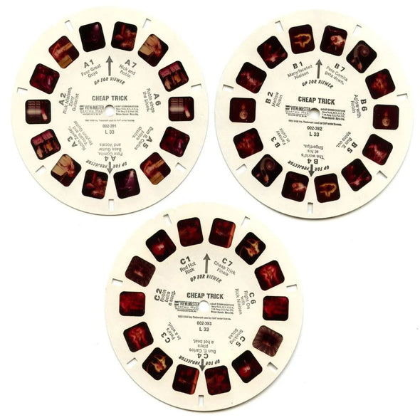 Cheap Trick - View-Master 3 Reel Packet - 1970s - Vintage - (PKT-L33-G6nk) Packet 3Dstereo 