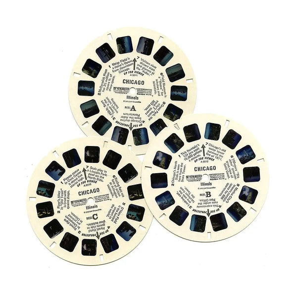 Chicago, Illinois - View-Master 3 Reel Packet - 1970s views - vintage - (ECO-A551-G3C) 3Dstereo 
