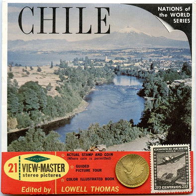 Chile - Coin & Stamp - View-Master - Vintage - 3 Reel Packet - 1960s views - (PKT-B079-S6sc) Packet 3Dstereo 
