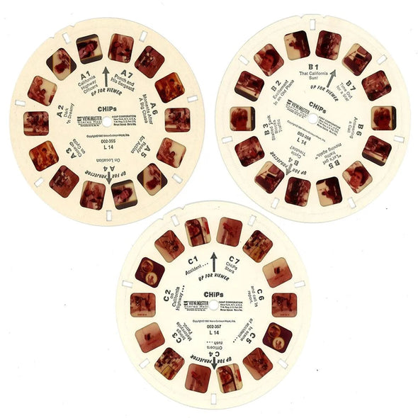 CHiPs - View-Master 3 Reel Packet - 1970s - Vintage - (ECO-L14-G6) Packet 3Dstereo 