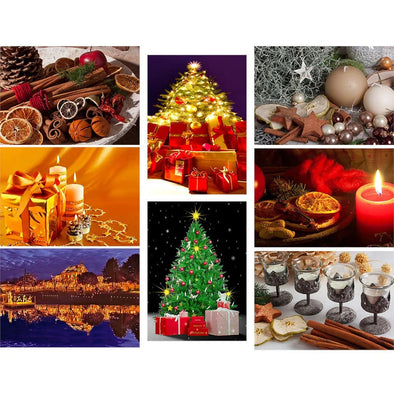 Christmas Card Assortment - 8 3D Postcard Lenticular Greeting/Post Cards - NEW Postcard 3dstereo 