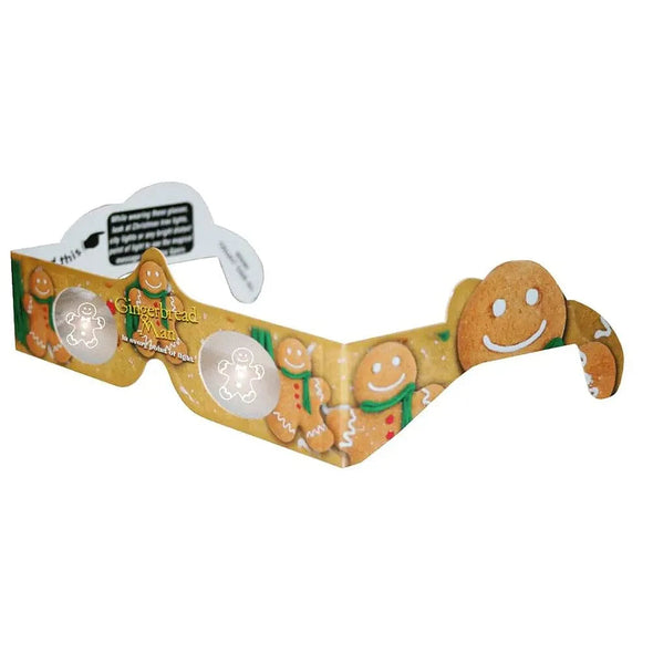 Christmas Glasses Holiday Eyes® - GINGERBREAD MAN - 3D Holographic Glasses - NEW 3D Glasses 3dstereo 