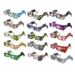 26 PAIRS - Ultimate Assortment, 15 Styles - Christmas Glasses Holiday Eyes® - 3D Holographic Glasses - NEW 3D Glasses 3dstereo 