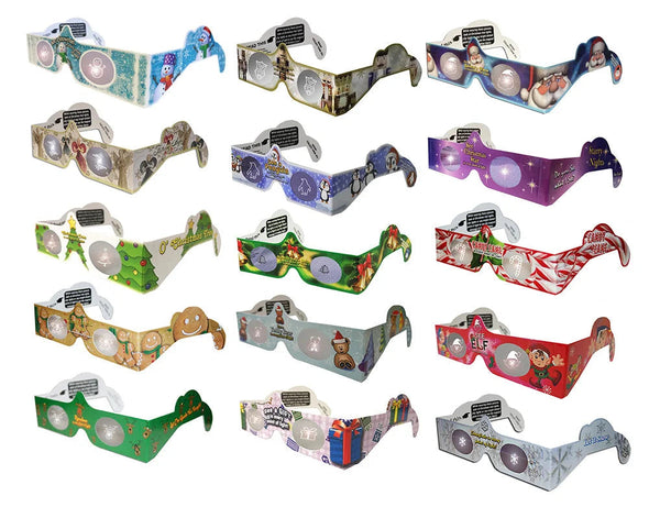 Christmas Glasses Holiday Eyes® - Ultimate Assortment - 26 Pairs - 3D Holographic Glasses - NEW 3D Glasses 3dstereo 