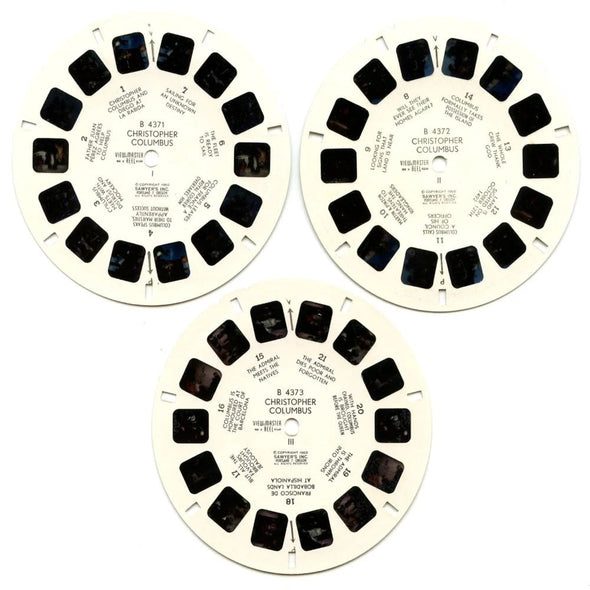 Christopher Columbus  - View-Master 3 Reel Packet - 1950s Views - Vintage - (PKT-B437-BS4)