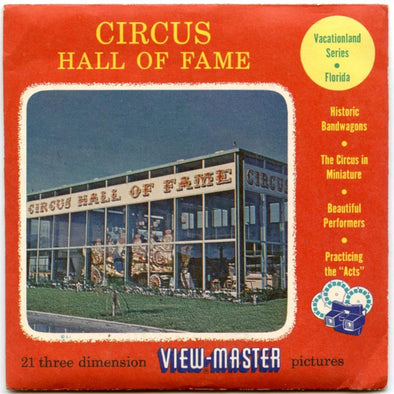 Circus Hall of Fame  - View-Master 3 Reel Packet - 1950s views - vintage - (PKT-CIR-FAM-s3)