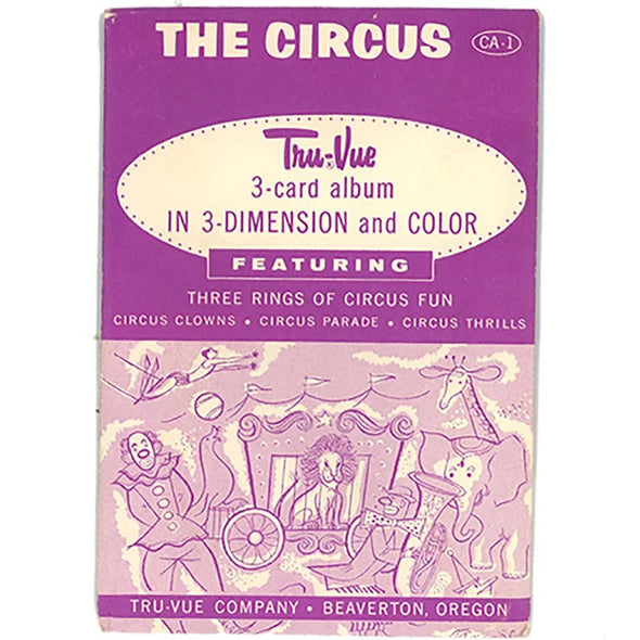CIRCUS - Tru-Vue - 3 card album - Vintage