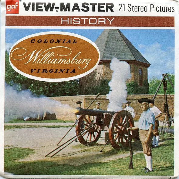Colonial Williamsburg Virginia - View-Master 3 Reel Packet - 1970s views - vintage - (PKT-A813-G3A) Packet 3dstereo 