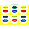 Colorful Lips Paperclip 3D Action Lenticular Postcard Greeting Card Postcard 3dstereo 