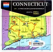 Connecticut - Map Series - View-Master 3 Reel Packet - 1960s views - vintage - (A750-G1A) 3Dstereo 