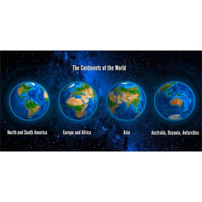 Continents of World - 3D Lenticular Oversize-Postcard Greeting Card - NEW Postcard 3dstereo 