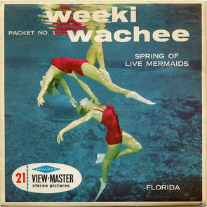 Weeki Wachee, Spring of Live Mermaids, Florida - Vintage Classic View-Master 3 Reel Packet - 1970s views Packet 3dstereo 