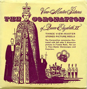 Coronation of Queen Elizabeth II - Religious Ceremony Cover Version - View-Master 3 Reel Packet - 1953 - vintage - RELIGIOUS