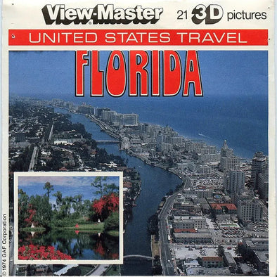 Florida - The peninsula State - View-Master 3 Reel Packet - 1970s views - vintage - (PKT-A960-V1nk) Packet 3dstereo 