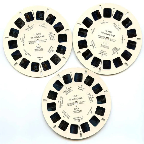 Costa Adriatica - Italy - View-Master- Vintage - 3 Reel Packet - 1960s views ( PKT-C040-BS5 ) Packet 3dstereo 