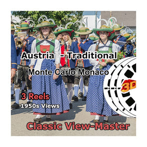 Austria and Monaco - Vintage Classic View-Master - 1950s views CREL 3Dstereo 