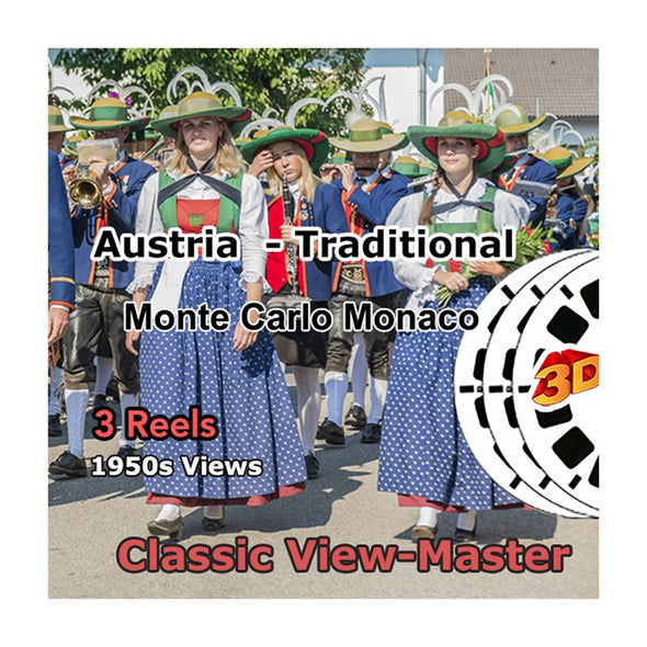 Austria and Monaco - Vintage Classic View-Master - 1950s views CREL 3Dstereo 