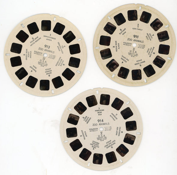 Wild Animals - Vintage Classic View-Master - 1950s views CREL 3Dstereo 