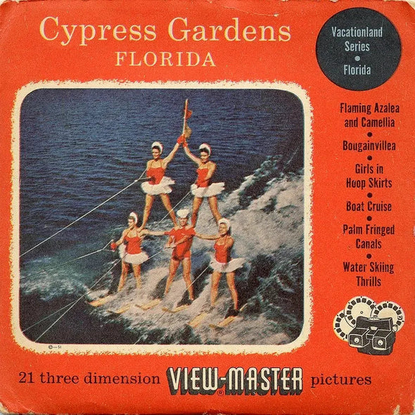 Cypress Garden Florida - View-Master 3 Reel Packet - 1950s views - vintage - (ECO-CYP-GRD-S3x) Packet 3dstereo 