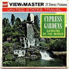 Cypress Gardens - Gardens of the World, Florida - View-Master 3 Reel Packet - 1970s views - vintage - (PKT-A999-G5Am) Packet 3Dstereo 