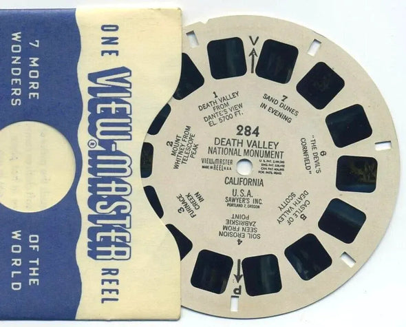 Death Valley National Monument California U.S.A - View-Master Printed Reel - vintage - (REL-284)