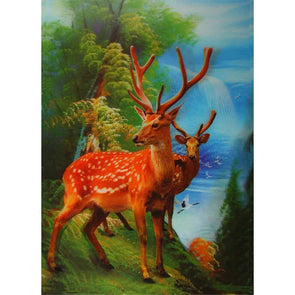 Deer in Forest - 3D Lenticular Poster - 10 X 14 - NEW Poster 3dstereo 