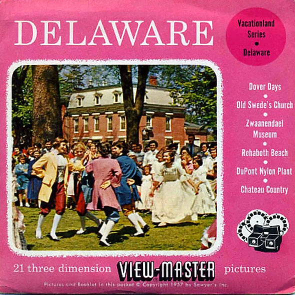 Delaware - State - View-Master 3 Reel Packet - 1950s views - vintage - (PKT-DE-S3) 3dstereo 