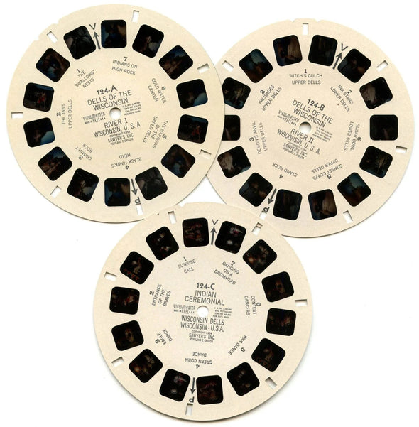 Dells of Wisconsin - View-Master - 3 Reel Packet - 1950s views - vintage - (PKT-DW123-S2) Packet 3dstereo 