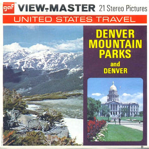 Denver Mountain Parks and Denver - Vintage - View-Master - 3 Reel Packet - 1970s views (PKT-A324-G3B) Packet 3dstereo 