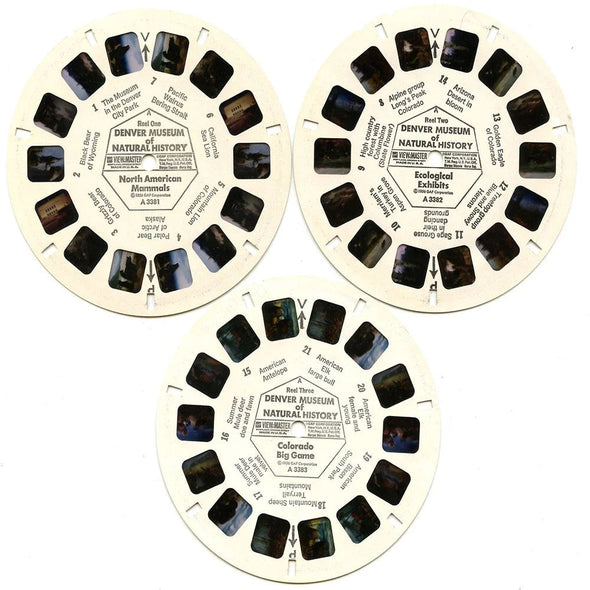 Denver Museum of Natural History - View-Master - 3 Reel Packet - 1970s views - Vintage - (ECO-A338-G1A) Packet 3Dstereo 