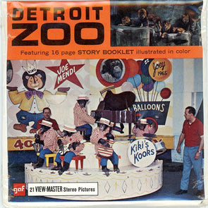 Detroit Zoo - View-Master 3 Reel Packet - 1960s Views - Vintage - (PKT-A581-G1Amint) Packet 3dstereo 