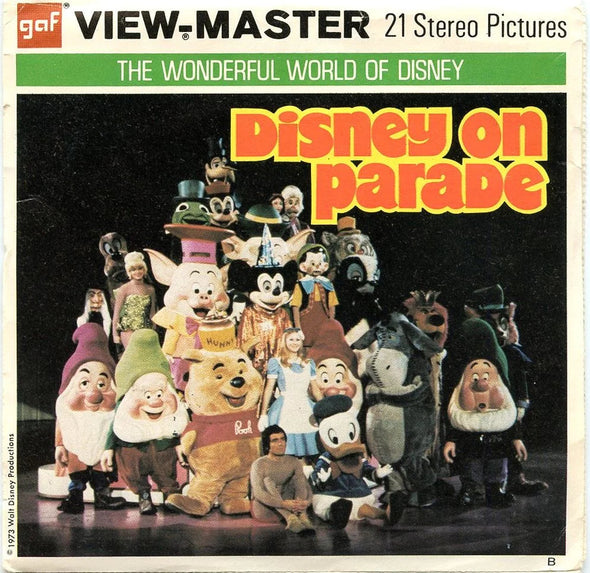 Disney on Parade- View-Master 3 Reel Packet - 1970s - vintage - (ECO-B517-G3Bnk) Packet 3dstereo 