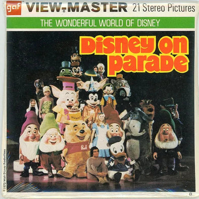 Disney on Parade - View-Master - Vintage - 3 Reel Packet - 1970s views - (PKT-B517-G3Bmint) Packet 3Dstereo 