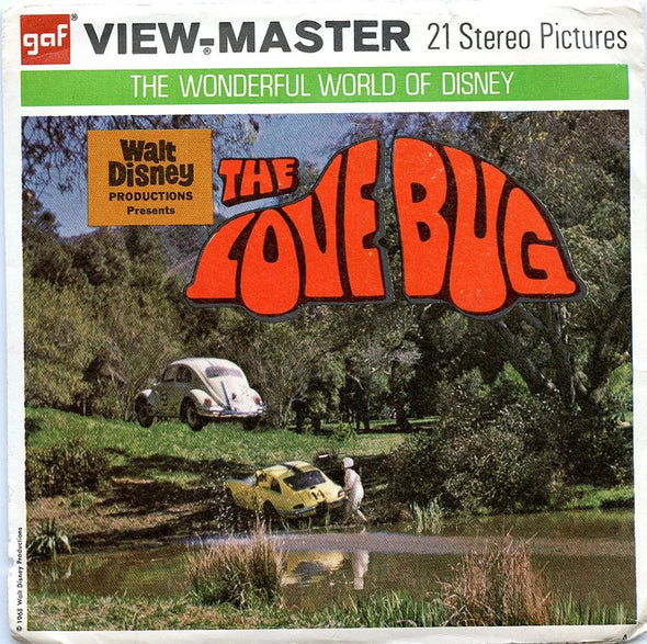 Disney's The Love Bug - View-Master 3 Reel Packet - 1970s - vintage - (B501-G3B) Packet 3Dstereo 