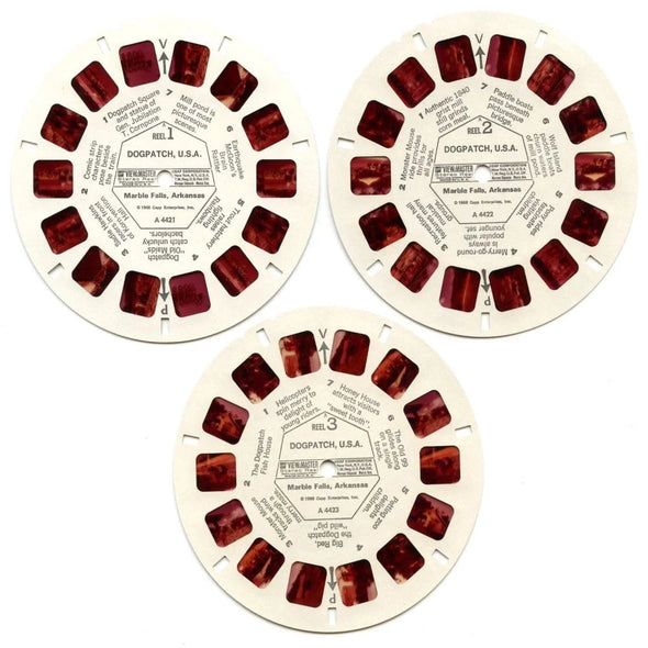 Dogpatch U.S.A. - View-Master 3 Reel Packet - 1970s Views - Vintage - (zur Kleinsmiede) - (A442-G3Ank) Packet 3dstereo 