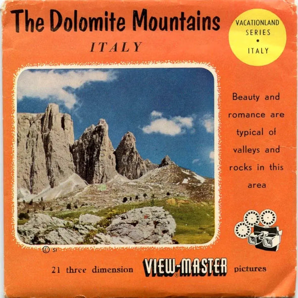 Dolomite Mountains - Italy - View-Master - 3 Reel Packet - 1950s views - vintage - (ECO-DOLOMOUNT-BS3) Packet 3dstereo 