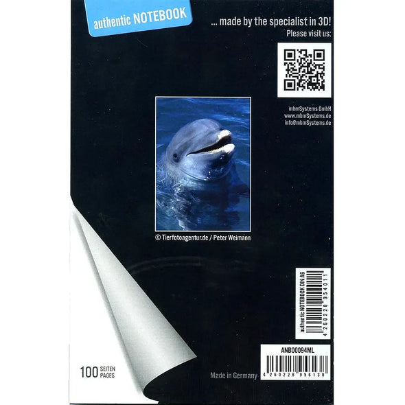 DOLPHIN BOTTLENOSE - Two (2) Notebooks with 3D Lenticular Covers - Unlined Pages - NEW Notebook 3Dstereo.com 