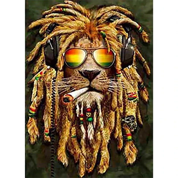 Dreadlock Pot Heads Animals - Triple Views - 3D Action Lenticular Poster - 12x16 - 3 Images in 1 Poster - NEW Poster 3dstereo 