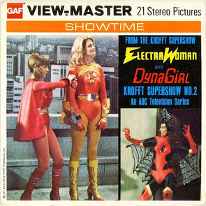 Electra Woman & Dyna Girl - View-Master 3 Reel Packet - 1970s - Vintage - (PKT-H3-G5) Packet 3Dstereo 