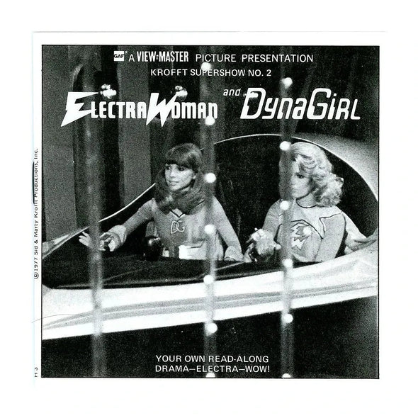 Electra Woman & Dyna Girl - View-Master 3 Reel Packet - 1970s - Vintage - (PKT-H3-G5) Packet 3Dstereo 