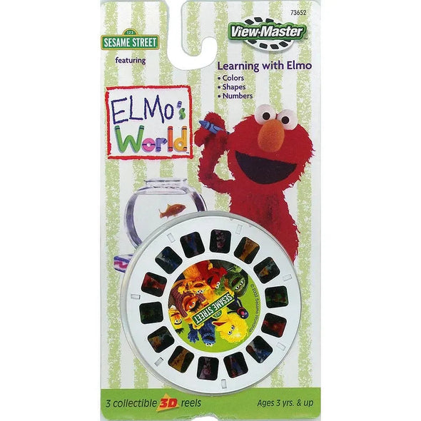 Elmo's World - Sesame Street - View-Master 3 Reel Set on Card - vintage - (VBP-3652) VBP 3dstereo 