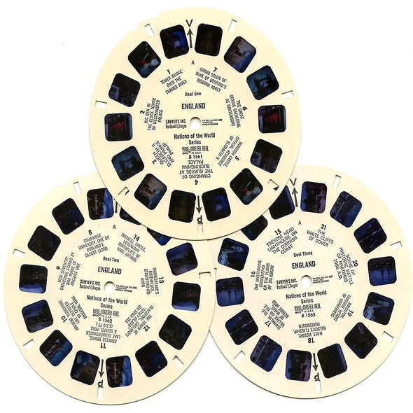 England - Coin & Stamp - View-Master - Vintage - 3 Reel Packet - 1960s views - (PKT-B156-S6sc) Packet 3Dstereo 
