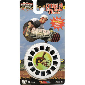 Extreme 3D bikes, Blades y Boards - View-Master - 3 Reels on Card - NEW (C7186) VBP 3dstereo 