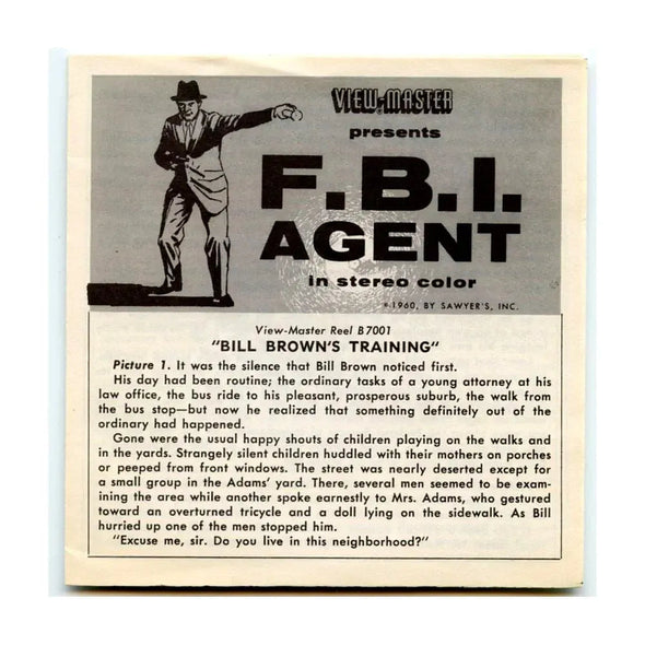 F.B.I. Agent - View-Master - Vintage - 3 Reel Packet - 1960s (ECO-B700-S5) 3dstereo 