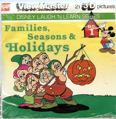 Families, Seasons and Holidays - View-Master Vintage 3 Reel Packet - 1970s - vintage - (K6-G6m) Packet 3Dstereo 